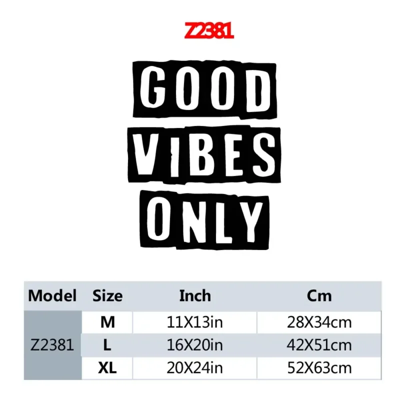 Good Vibes Only Inspirational Quote Stickers