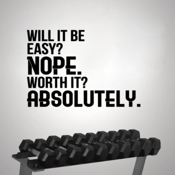 Absolutely Worth It Motivational Quotes Stickers for Wall