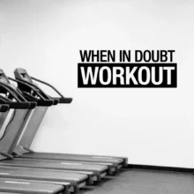When In Doubt Workout Motivational Stickers