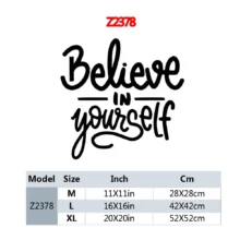 Believe In Yourself Motivational Quotes for Room Wall
