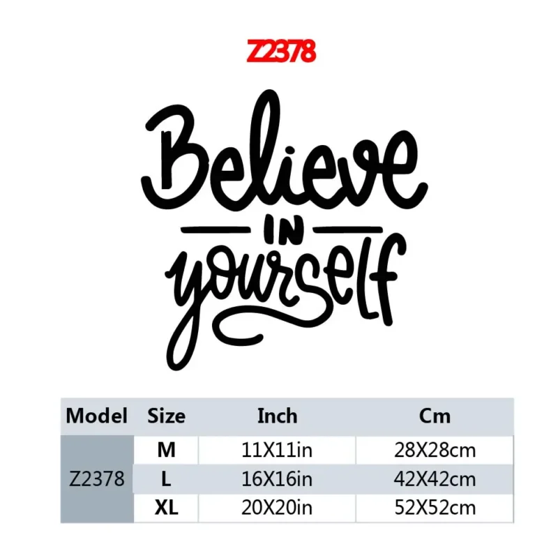 Believe In Yourself Motivational Quotes for Room Wall
